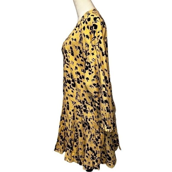 Anine Bing Peyton Painterly Leo Peyton Mini Dress Small S - Picture 9 of 16